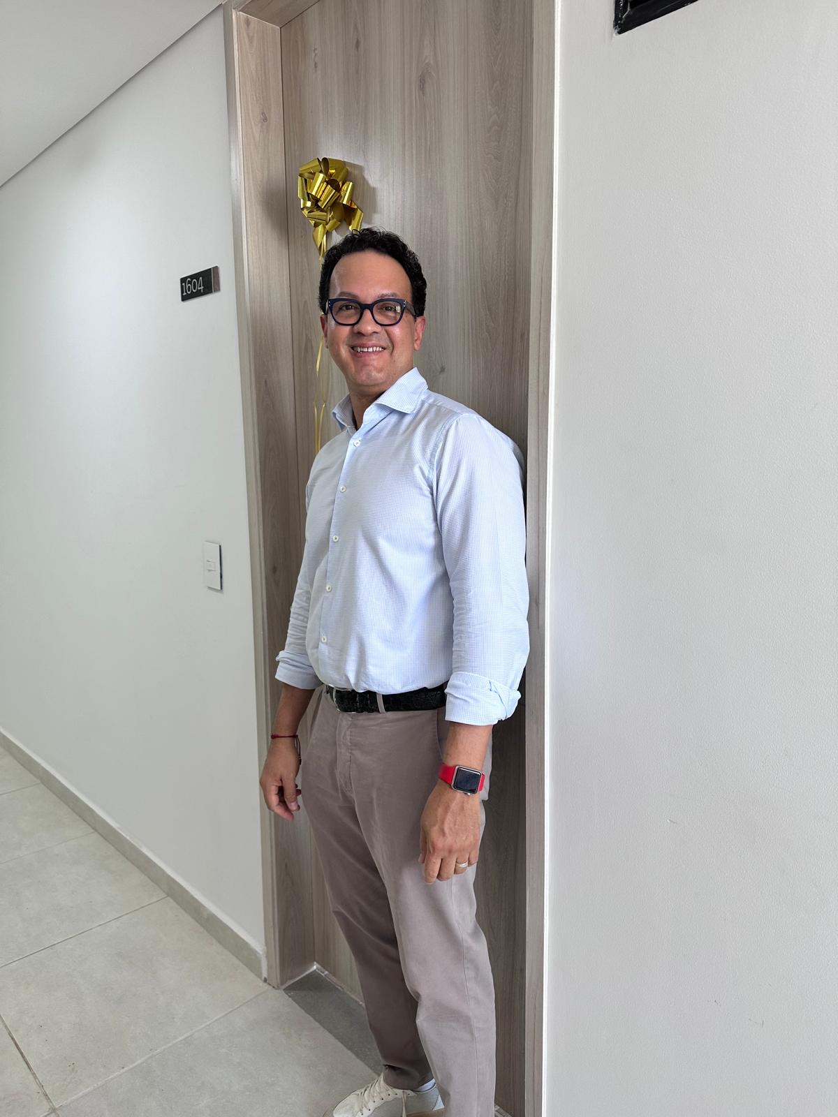Juan Carlos Ospino at his apartment in Barranquilla